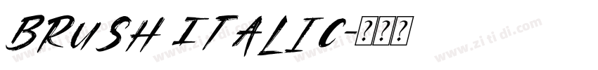 Brush Italic字体转换